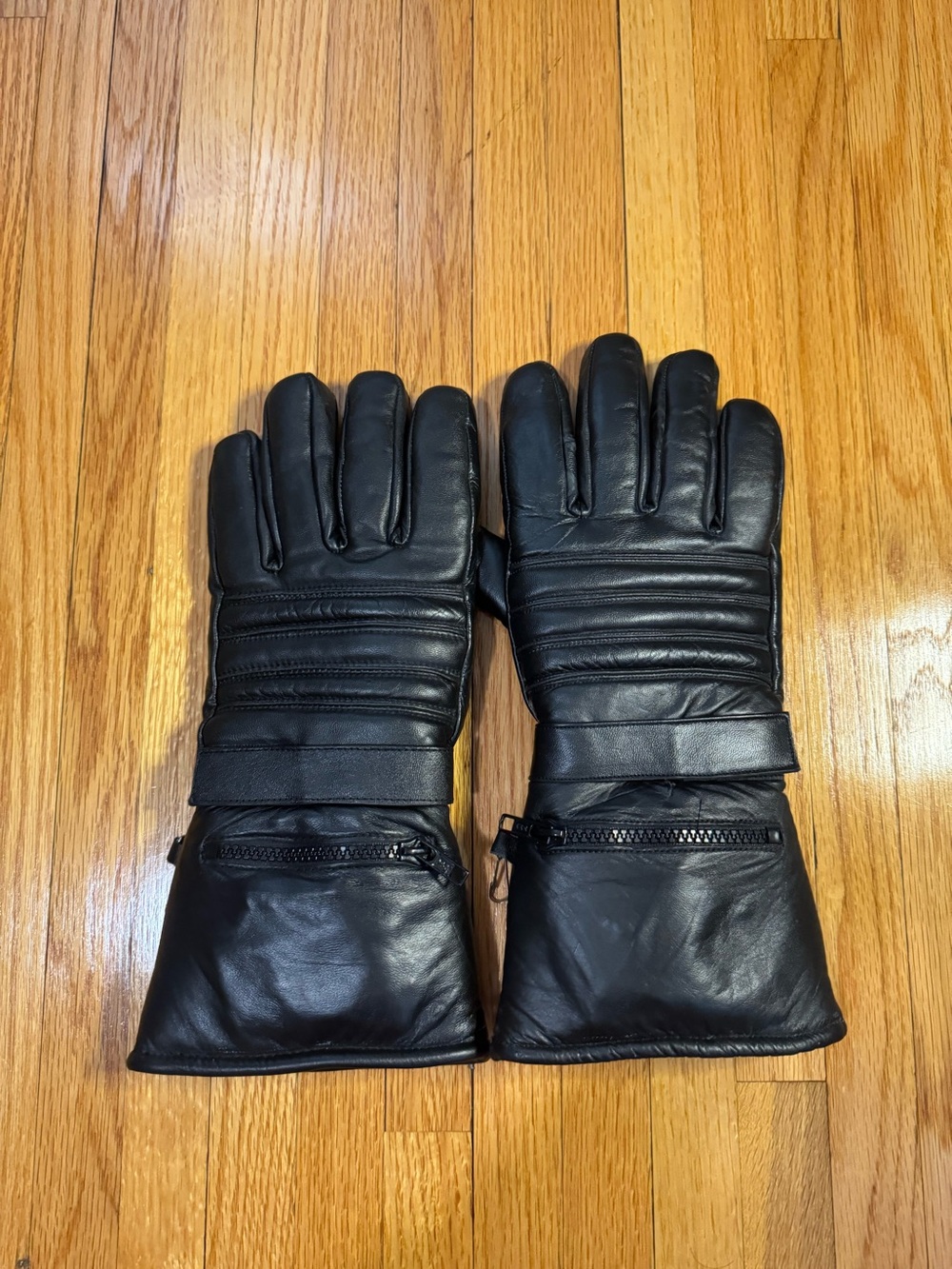 Men’s Large Black Leather Gloves | Thick Cold Weather Riding Gloves